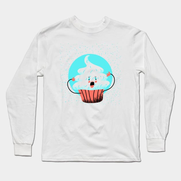 Crazy cupcake Long Sleeve T-Shirt by caballer0